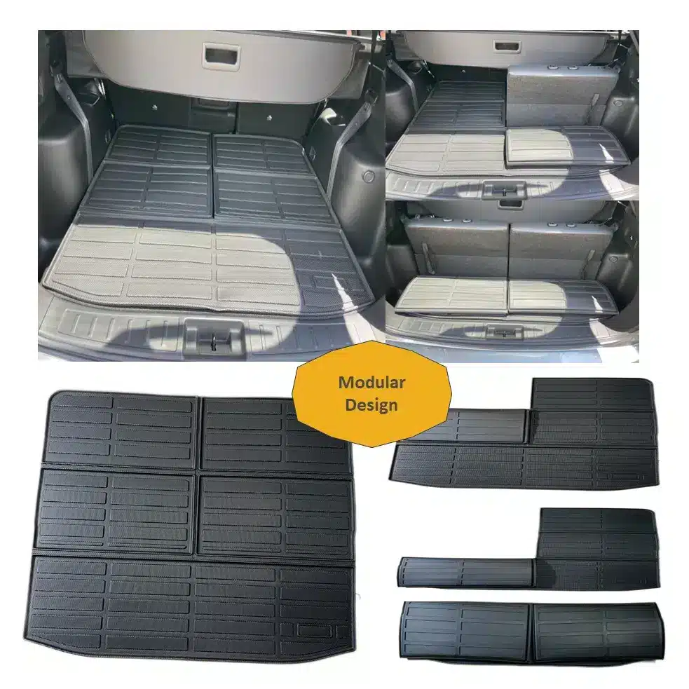 Mitsubishi Outlander – 2021 – 2024 – 3 ROWS – ZM Series – 3D / 5D TPE All Weather Car Boot Liner Mat – Modular Design – Right Hand Drive